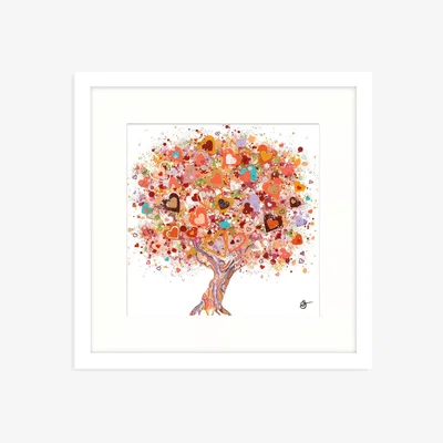John Lewis Sara Otter - 'Sweet Dreams' Framed Print & Mount, 43.5 x 43.5cm, Pink/Multi