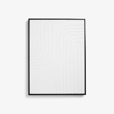 John Lewis John Lewis Abstract Textured Framed Canvas, 80 x 60cm, White