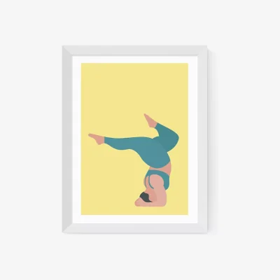 John Lewis EAST END PRINTS Rocket Jack 'Yoga at 6 O'Clock' Framed Print