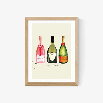 John Lewis EAST END PRINTS Poet and Painter 'Fizzy O Therapy' Framed Print