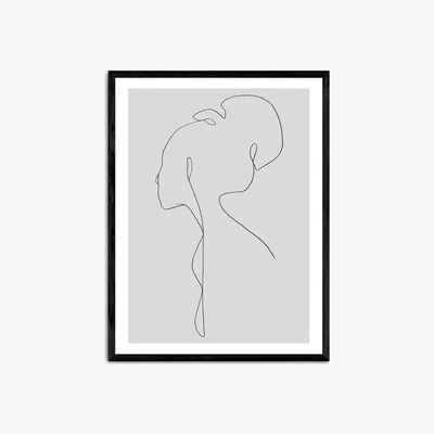 John Lewis EAST END PRINTS Jorgen Hansson 'Female Lines III' Framed Print