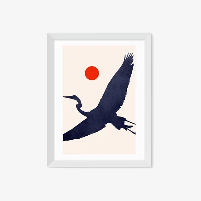 John Lewis EAST END PRINTS Kubistika 'Crane' Framed Print