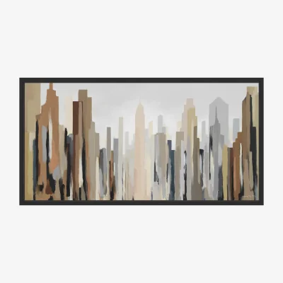 John Lewis Gregory Lang - New York Skyline Framed Canvas, 64.5 x 124.5cm, Brown/Multi