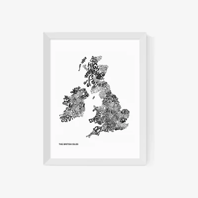 John Lewis EAST END PRINTS Philip Sheffield 'The British Isles' Framed Print