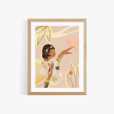 John Lewis EAST END PRINTS Arty Guava 'Nature Lover' Framed Print