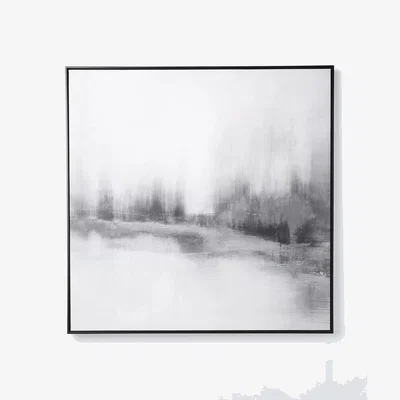 John Lewis John Lewis 'Winter's Dream' Framed Canvas Print, 100 x 100cm, White/Grey