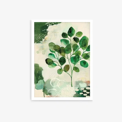 John Lewis Laura Horn - 'Nature Story III' Framed Print, 42 x 32cm, Green