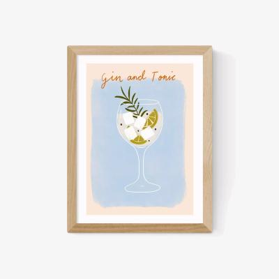 John Lewis EAST END PRINTS Emmy Lupin Studio 'Gin & Tonic' Framed Print