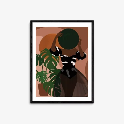John Lewis EAST END PRINTS Layover Art 'Beach Day' Framed Print