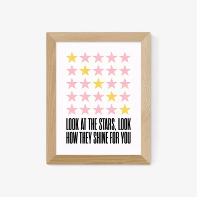 John Lewis EAST END PRINTS HollieGraphik 'Stars' Framed Print