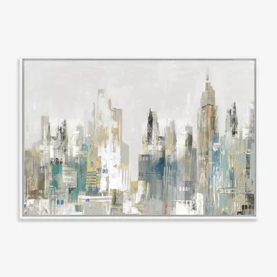 John Lewis John Lewis A Lera 'Golden Winter City' Framed Canvas Print, 64 x 94cm, Multi
