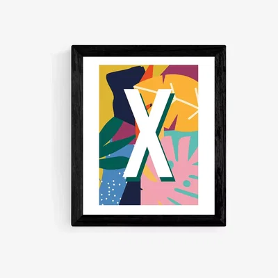 John Lewis EAST END PRINTS Sei and Ru 'X Letter' Framed Print