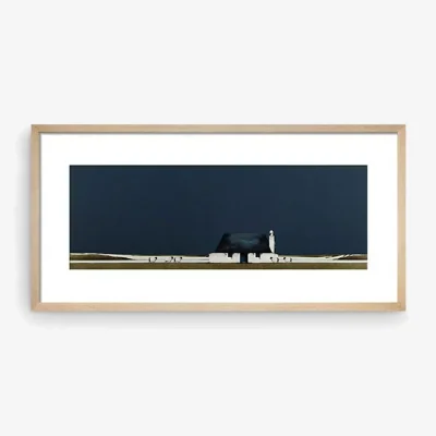 John Lewis Ron Lawson - Black Cottage Framed Print & Mount, 32 x 62cm, Black