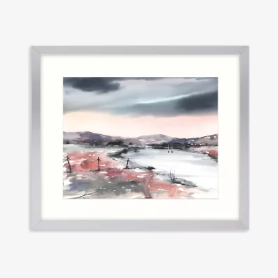 John Lewis Elizabeth Baldin - Journey's End Framed Print & Mount, 55.5 x 65.5cm, Grey/Pink