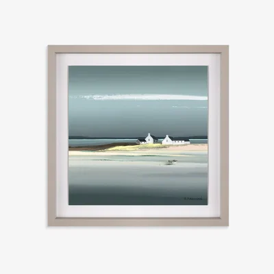 John Lewis Ulyana Hammond - Sapphire Framed Print & Mount, 38 x 38cm, Blue/Multi