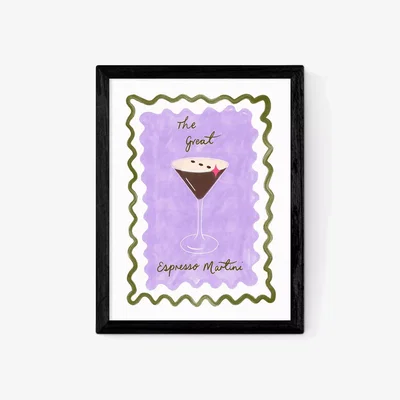 John Lewis EAST END PRINTS Emmy Lupin Studio 'Espresso Martini' Framed Print