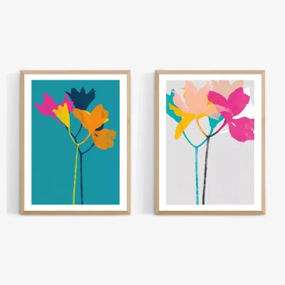 John Lewis EAST END PRINTS Garima Dhawan 'Lily' Framed Print, Set of 2