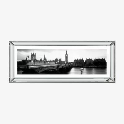 John Lewis Brookpace Lascelles 'Westminster, London' Framed Print, 43 x 106cm, Black/White
