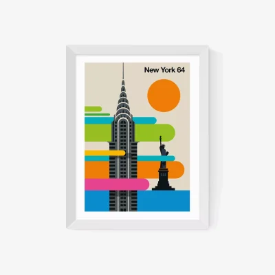 John Lewis EAST END PRINTS Bo Lundberg 'New York 64' Framed Print