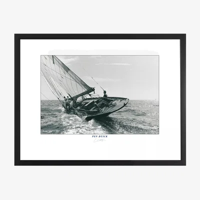 John Lewis Brookpace Lascelles 'Pen Duick' Yacht Framed Print & Mount, 35 x 45cm, Black/White