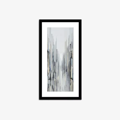John Lewis Gregory Lang - City Centre I Framed Print & Mount, 84.5 x 44.5cm, Blue/Grey