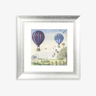 John Lewis Catherine Stephenson - 'With Friends All Things Are Possible' Embellished Framed Print & Mount, 62 x 62cm, Blue/Multi