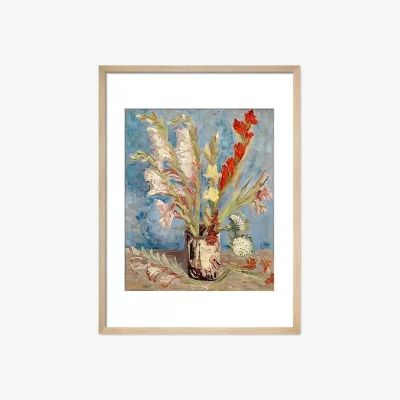 John Lewis John Lewis Vincent Van Gogh 'Vase with Gladioli and Chinese Asters' Framed Print, 50 x 40cm
