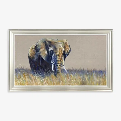 John Lewis Louise Luton - 'Fields of Gold' Elephant Framed Print, 121 x 71cm, Multi