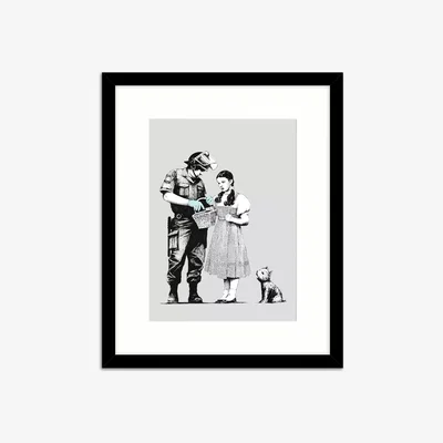 John Lewis Banksy - Toto & Dorothy Framed Print & Mount, 63.5 x 53.5cm, Grey