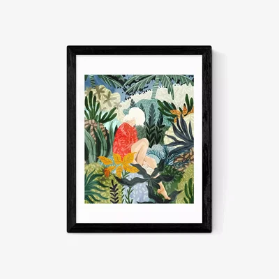 John Lewis EAST END PRINTS 83 Oranges 'Distracted Reader' Framed Print