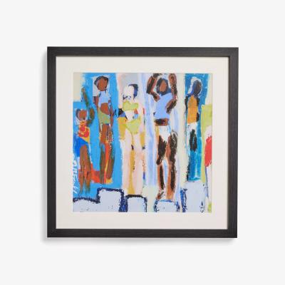 John Lewis John Lewis Erin McGee 'Sunbathers' Framed Print & Mount, 62 x 62cm, Blue/Multi