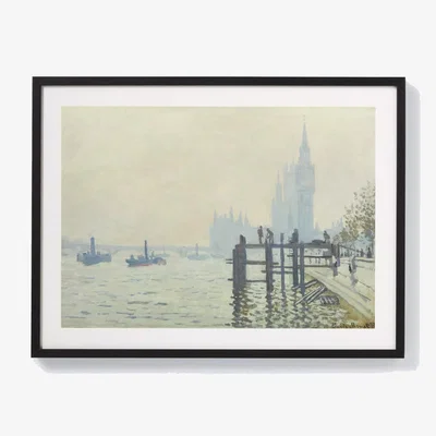 John Lewis John Lewis Claude Monet 'The Thames Below Westminster' Framed Print, 60 x 80cm, Multi