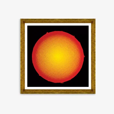 John Lewis Night Skies 2 - Framed Print & Mount, 66 x 66cm, Orange