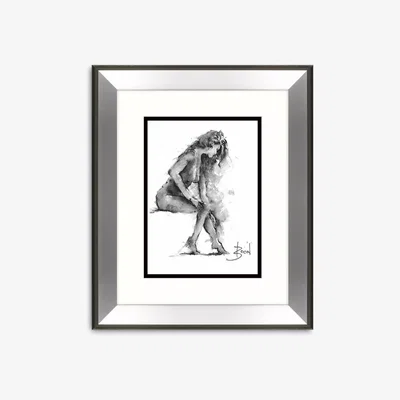 John Lewis Joanne Boon Thomas - 'Female Study 2' Framed Print & Mount, 60.5 x 50.5cm, Grey