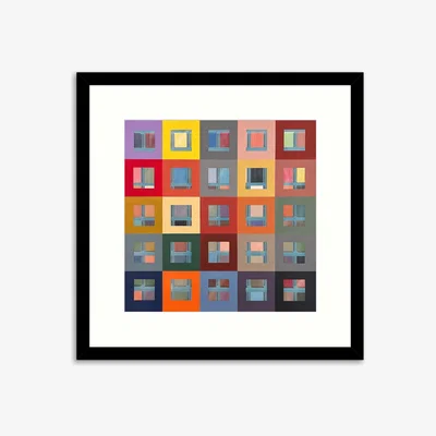 John Lewis Michelle Barratt - 'Facade' Framed Print, H53.5 x W53.5cm, Multi