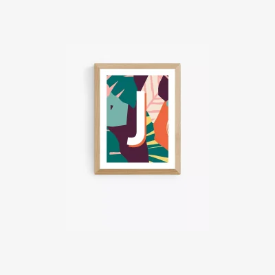 John Lewis EAST END PRINTS Sei and Ru 'J Letter' Framed Print