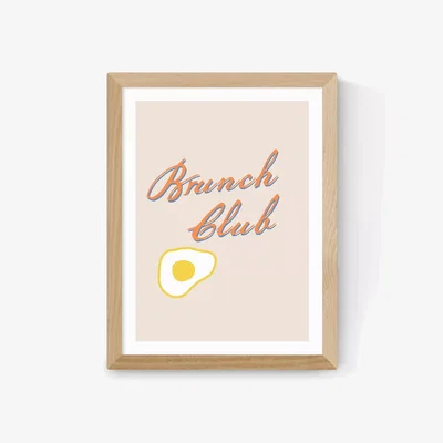 John Lewis EAST END PRINTS Studio Eleni 'Brunch Club' Framed Print