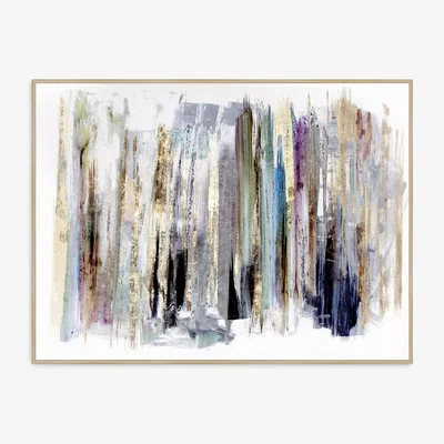 John Lewis John Lewis 'Integrity' Abstract Framed Canvas, 90 x 120cm, Multi/Gold