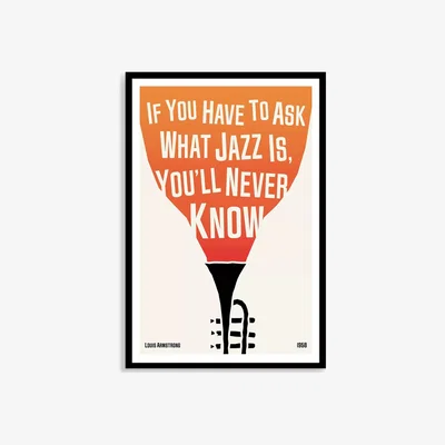 John Lewis John Lewis Dalston 606 'Louis Armstrong' Jazz Trumpet Framed Print, 62 x 42cm, Multi