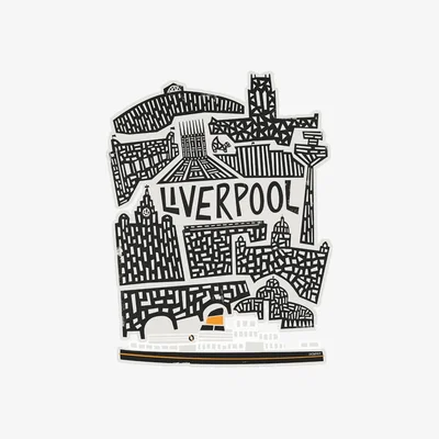 John Lewis EAST END PRINTS Fox and Velvet 'Liverpool Cityscape' Framed Print