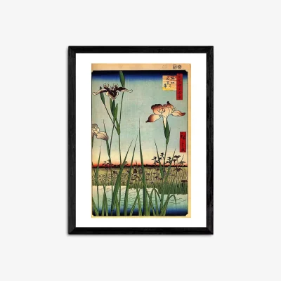 John Lewis EAST END PRINTS Ando Hiroshige 'Horikiri Iris Garden' Framed Print