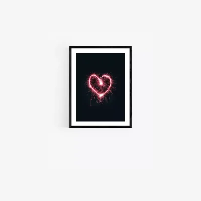 John Lewis EAST END PRINTS Oh Fine! Art 'Hearts On Fire' Framed Print