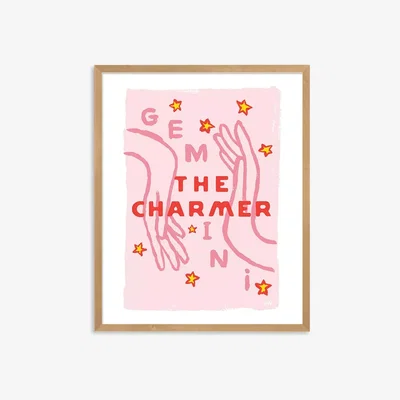 John Lewis Sophie Ward - 'Gemini - The Charmer' Framed Print, 52 x 42cm, Pink