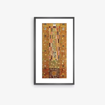John Lewis Gustav Klimt - 'Knight Panel Stoclet Frieze' Framed Print & Mount, 70 x 40cm, Brown/Gold