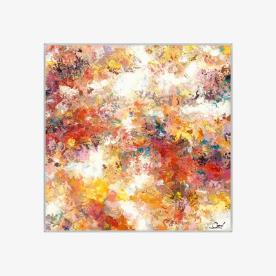 John Lewis Maria Esmar - 'Bright Side' Framed Canvas Print, 84.5 x 84.5cm, Orange/Multi