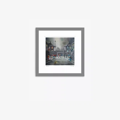 John Lewis John Lewis Adam Barsby 'Derby Day' Framed Print & Mount, 43.5 x 43.5cm, Grey/Multi