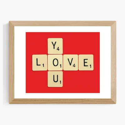 John Lewis EAST END PRINTS Florent Bodart 'Love You' Framed Print