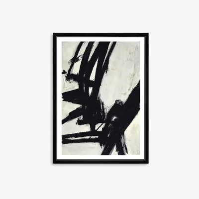 John Lewis Nero 2 - Framed Print & Mount, 76 x 56cm, Black