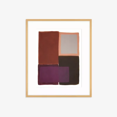 John Lewis Berit Mogensen Lopez - 'Colour Blocks I' Framed Print & Mount, 62 x 52cm, Purple/Multi