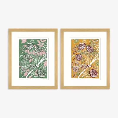 John Lewis Ellen Merchant - 'Rambler' Framed Print & Mount, Set of 2, 53.5 x 43.5cm